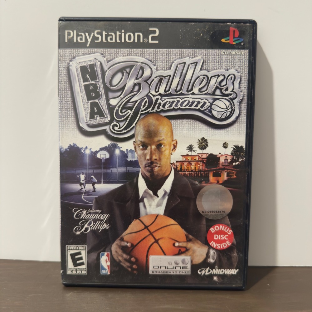 NBA Ballers Phenom PS2 PlayStation 2 Midway Basketball Game CIB Bonus Songs CD